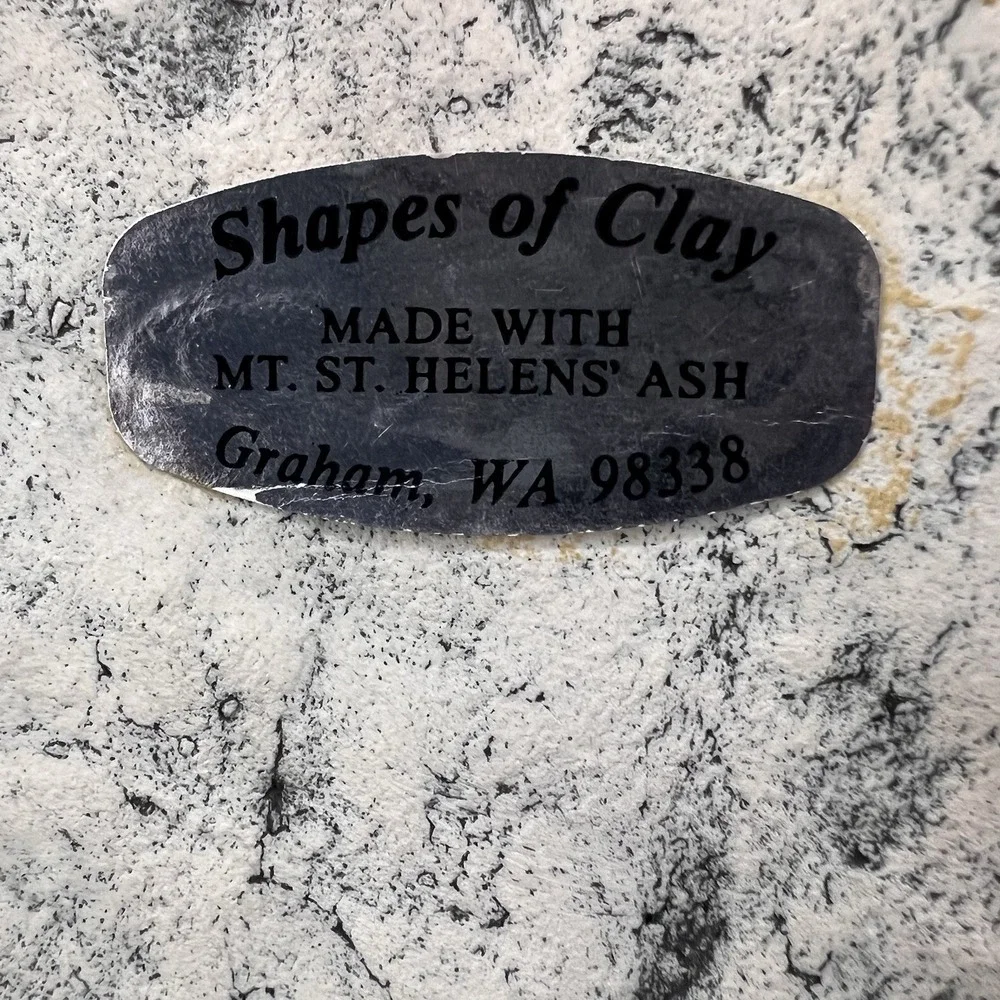 Shapes of Clay Plaque Stan Langtwait Native American w/Peace Pipe Mt St Helens